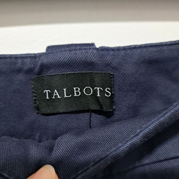 Talbots High Waist Wide Leg Minimalist Casual Prof Trendy Pants Size 14 Navy NWT - Picture 12 of 12